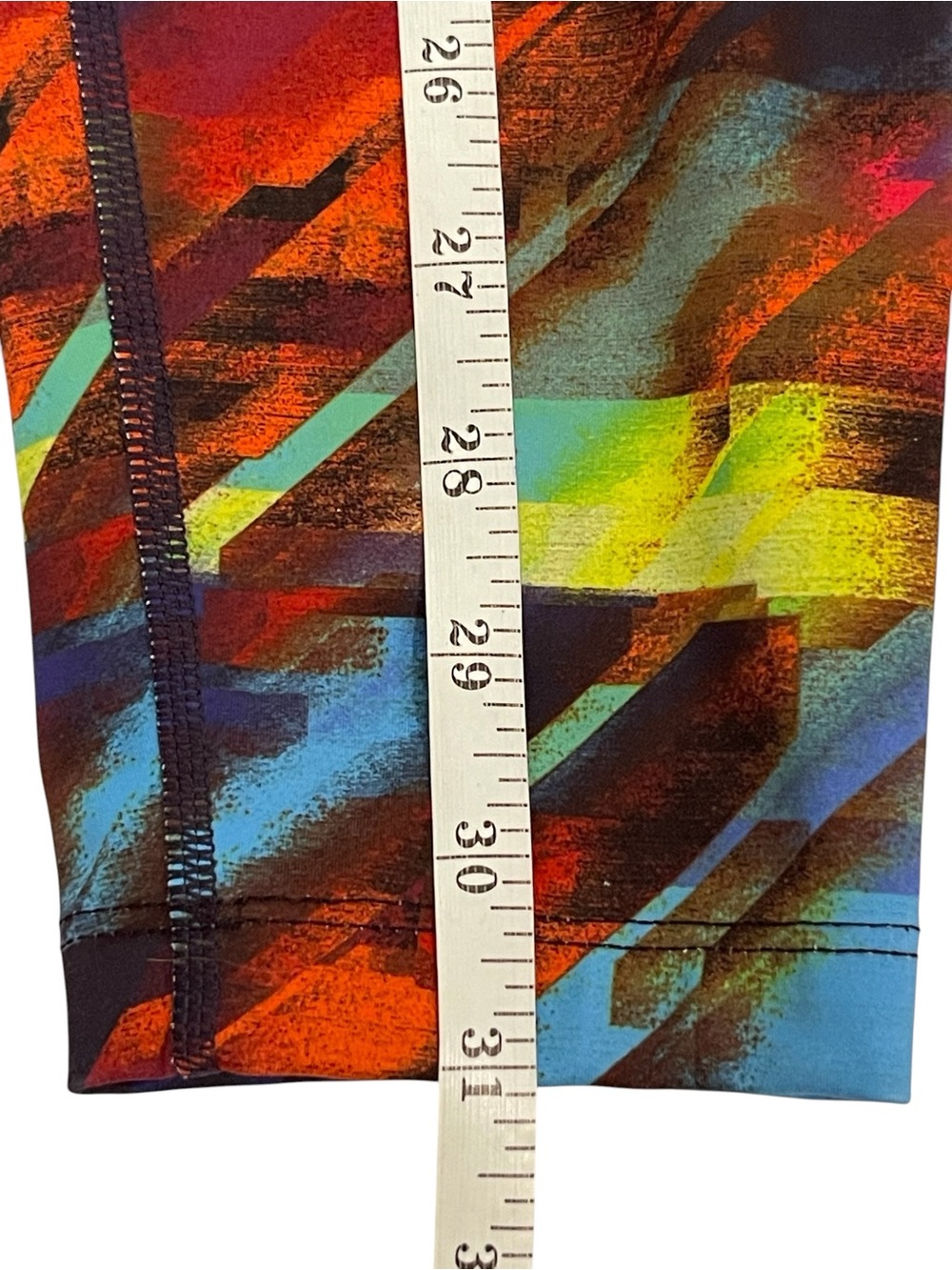 Athleta Abstract Print Leggings XS Colorful Running Yoga Gym Athleisure Workout - Picture 4 of 8